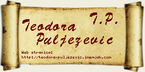 Teodora Puljezević vizit kartica